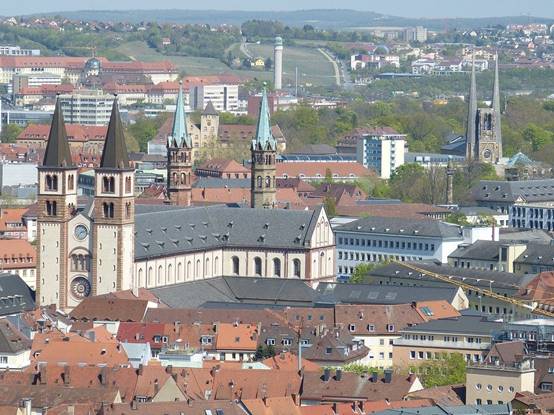 维尔茨堡, 巴伐利亚, 瑞士法郎, 历史, 历史中心, 架构, 查看, 展望, 全景, 城市景观, 大教堂